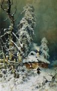 Зимний пейзаж с избушкой. 1899 - Клевер