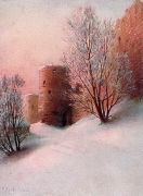 Крепость Копорье зимой. Открытка - Кондратенко