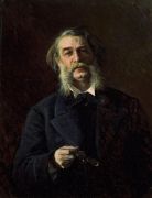 Портрет писателя Дмитрия Васильевича Григоровича. 1876 - Крамской