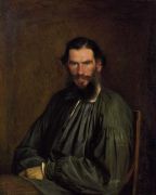 Портрет писателя Льва Николаевича Толстого. 1873 - Крамской