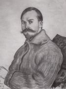 Автопортрет. 1917 - Кустодиев