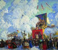 Балаганы. 1917 - Кустодиев