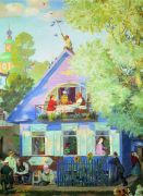 Голубой домик - Кустодиев