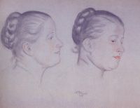 Два портрета Аннушки. 1918 - Кустодиев