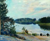 Лесное озеро в Конкола. 1917 - Кустодиев