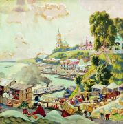 На Волге. 1910 - Кустодиев