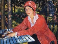 Портрет графини Грабовской. 1917 - Кустодиев