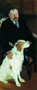 Портрет доктора С.Я.Любимова с собакой. 1905 - Кустодиев