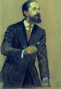 Портрет И.Я.Билибина. 1914 - Кустодиев