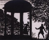 Свидание Владимира и Маши в саду. 1919 - Кустодиев