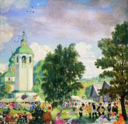Сельский праздник. 1919 - Кустодиев