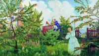 Яблоневый сад. 1918 - Кустодиев