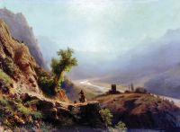В горах Кавказа. 1879 - Лагорио