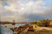 Вид на Неву и Петропавловскую крепость. 1859 - Лагорио