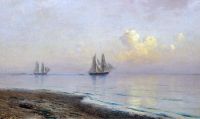 Морской пейзаж с парусниками. 1891 - Лагорио