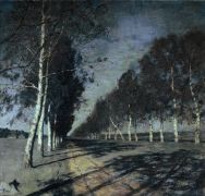 Лунная ночь. Большая дорога. 1897-1898 - Левитан