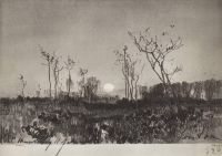 Пейзаж с луной. 1880-е - Левитан