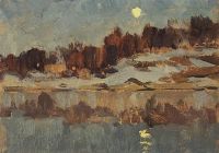 Пейзаж с луной. 1890-е - Левитан