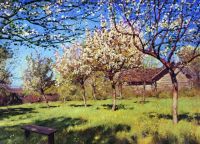 Цветущие яблони3. 1896 - Левитан
