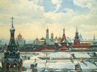 Вид на Кремль со Старой площади. Холст, масло, 150 х 200 см, 1998 г - Нестеренко