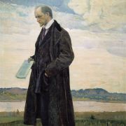 Мыслитель. Портрет Ивана Александровича Ильина. 1921-1921, холст, масло, 126х125 см - Нестеров