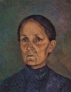 Портрет А.П.Петровой-Водкиной, матери художника. 1909 - Петров-Водкин