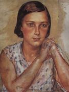 Портрет дочери художника. 1935 - Петров-Водкин