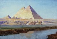 Большие пирамиды Хеопса и Хефрена. 1899 - Поленов