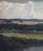Вид Тарусы с высокого берега Оки. 1916 - Поленов