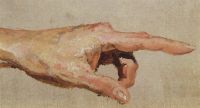 Кисть левой руки с вытянутым указательным пальцем. 1880-е - Поленов