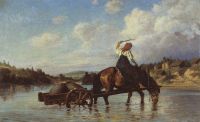Переправа через реку Оять. С мельницы. 1872 - Поленов