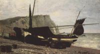 Рыбацкая лодка. Этрета. Нормандия. 1874 - Поленов