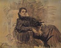 Портрет актрисы Элеоноры Дузе. 1891 - Репин