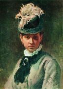 Портрет В.А.Репиной, жены художника. 1876 - Репин