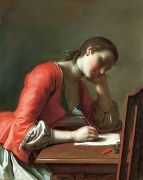 Девушка, пишущая любовное письмо. 1755  - Ротари