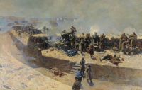 Отражение бомбардировки англо-французского флота со стороны Александровской батареи 5 октября 185 - Рубо