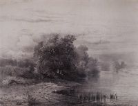 Деревья у реки. 1861 - Саврасов