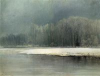 Зимний пейзаж. Иней. 1870-е - Саврасов