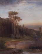 Летний пейзаж с соснами у реки. 1878 - Саврасов