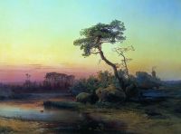 Пейзаж с сосной. 1854 - Саврасов