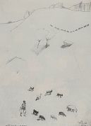 1914 Отлогое поле (На склоне горы). Б., к. 26х19.5 ЧС - Сарьян
