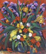 1947 Still Life with Irises and Poppies. Oil on canvas. 55x65 - Сарьян