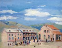 1948 Kirovakan Village. Oil on canvas, 55x70 - Сарьян
