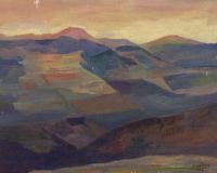 1952 Восход солнца в Туманян. Холст, масло. 32х41 - Сарьян