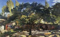 1954 Под абрикосовыми деревьями. Х., м. 85х136 ЧС (МС q) - Сарьян