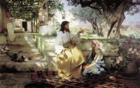 Христос у Марфы и Марии. 1886. Холст, масло. 191х303 см - Семирадский
