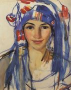 Автопортрет в шарфе. 1911 - Серебрякова