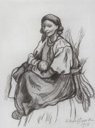 Крестьянка с ребенком. 1916 - Серебрякова