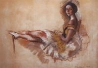 Отдыхающая балерина (Портрет балерины М.С.Добролюбовой). 1924 - Серебрякова