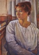 Портрет Е.И.Финогеновой. 1920 - Серебрякова